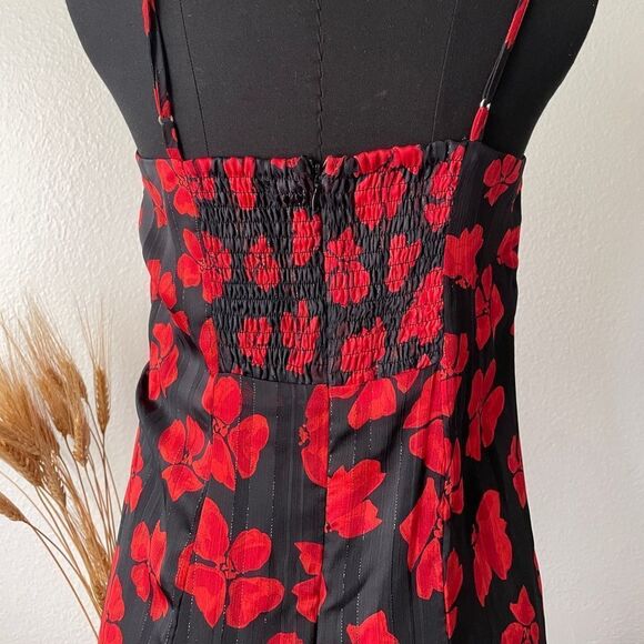 Aqua Red and Black Flower Dress (XSmall) NWOT - Picture 5 of 6